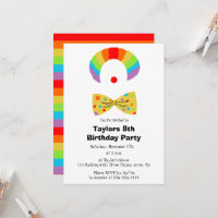 Clown avec perruque arc-en-ciel Anniversaire perso