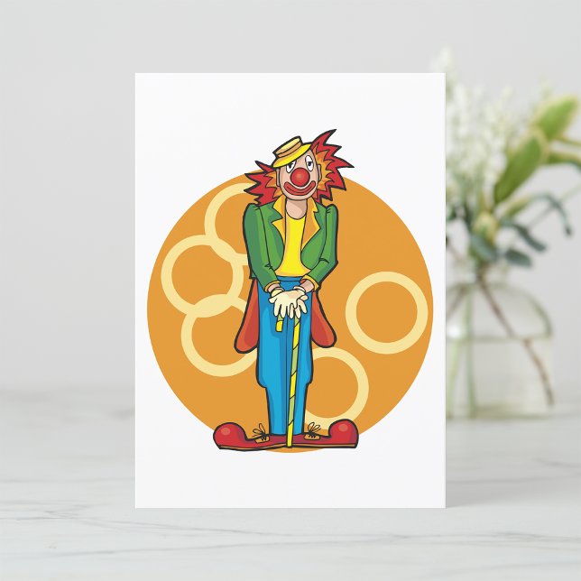 Invitation Clown de dessin Whimsical aux couleurs vives (Créateur téléchargé)
