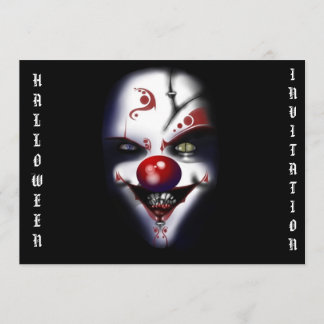 Invitation clown effrayant d'invitation de Halloween