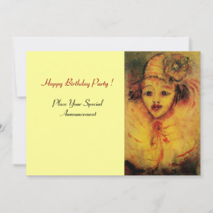INVITATION CLOWN EN JAUNE