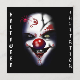 Invitation clown mauvais effrayant d'invitation de Halloween