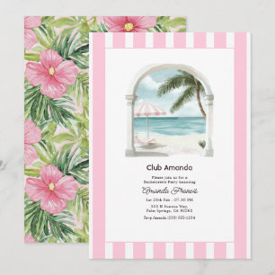 Invitation Club Bride Palm Springs Enterrement de Vie de Jeun