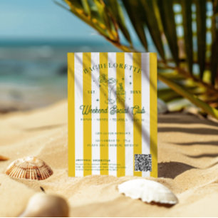 Invitation Club Cocktail d'été Fin de semaine de bacheloret