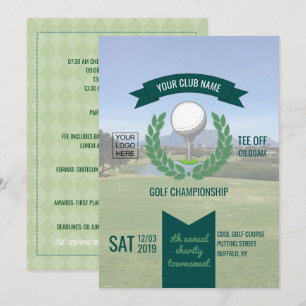 Invitation Club/Corporate Golf Tournament ajouter photo et lo