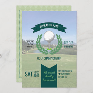 Invitation Club/Corporate Golf Tournament ajouter photo et lo