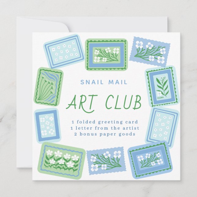 Invitation club d'art par courrier postal (Devant)