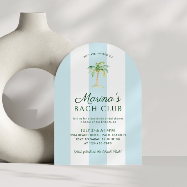 Invitation Club de Bach de la Plage à Rayures Bleues Arche de (Créateur téléchargé)