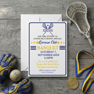 Invitation Club de Crosse Banquet Sportif Annuel Bleu Marine