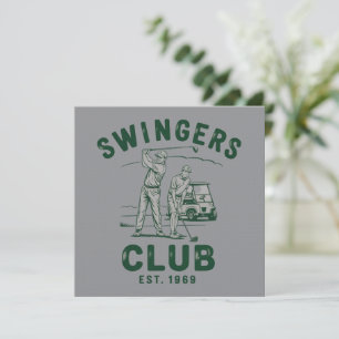 Invitation Club de swingueurs drôle et sarcastique golfeur de