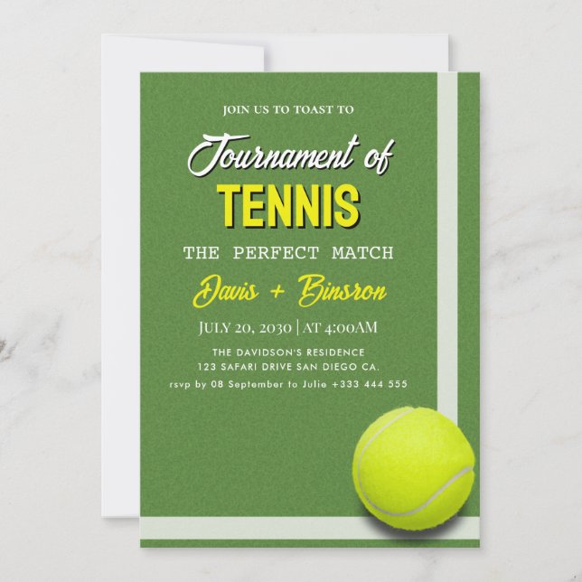 Invitation Club de Tennis Country (Devant)