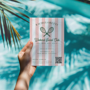 Invitation Club de tennis   Fin de semaine de bachelorette