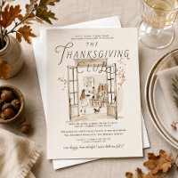 Club de Thanksgiving Rassemblement à l'aquarelle