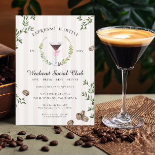 Invitation Club social Espresso Martini   Bachelorette