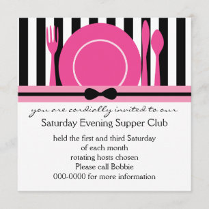 Invitation Club souper Cravate noire