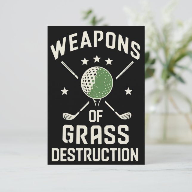 Invitation Clubs de golf de destruction d'herbe Sarcastique (Debout devant)
