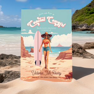 Invitation Coastal Cowgirl Surfboard Bachelorette