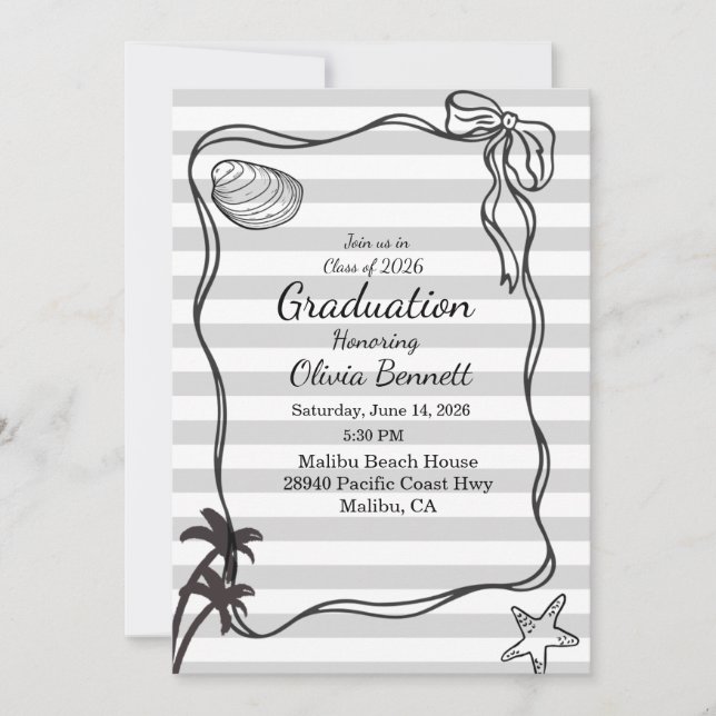 Invitation Coastal Graduation  (Devant)