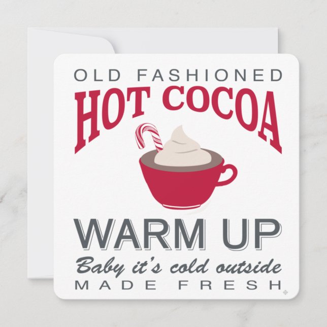 Invitation coca chaud de la ferme de vacances (Devant)