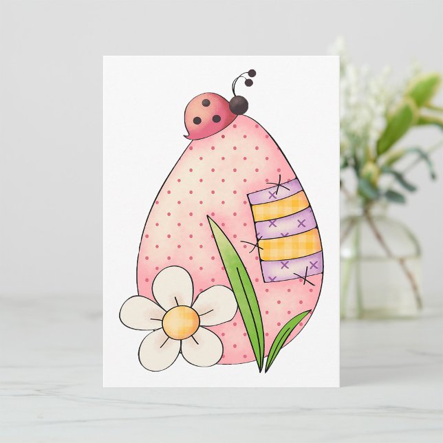 Invitation Coccinelle œuf de Pâques (Créateur téléchargé)