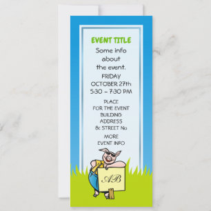 Invitation Cochon avec signe