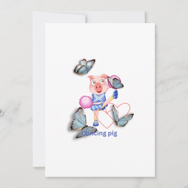 Invitation Cochon dansant (Devant)