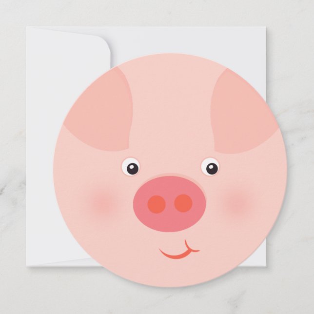 Invitation Cochon de la ferme (Devant)