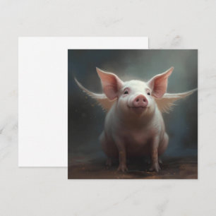 Invitation Cochon Volant Fantaisiste et Surréaliste d'Art Rêv
