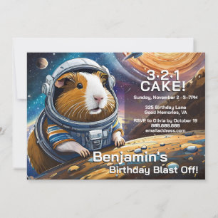 Invitation Cochons d'Inde dans l'Espace, Compte à rebours pou