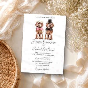 Invitation Cockapoo thème paw coeur chien mariage