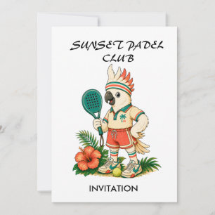 Invitation Cockatoo Junior Padel Club Enfants Personnalisé Ré