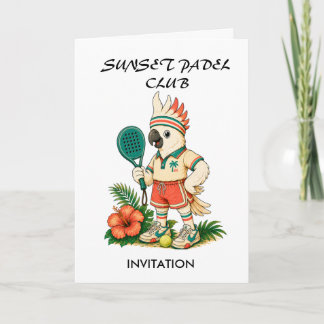 Invitation Cockatoo Junior Padel Club Enfants Personnalisé Ré