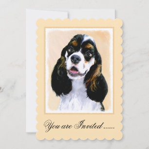 Invitation Cocker Spaniel (Parti) Peinture - Art Chien origin