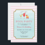 Invitation Cocktail Adulte Été Anniversaire Piscine Fête<br><div class="desc">Amusant et élégant Summer cocktail pool party Anniversaire invitation, Parfait pour la fête du Barbecue d'été, fête d'anniversaire, soirée cocktail au bord de la piscine. Customisez en cliquant sur les cases "Modifier ce modèle de conception" à droite de l'élément, ou cliquez sur le bouton bleu "Customiser" pour arranger le texte,...</div>