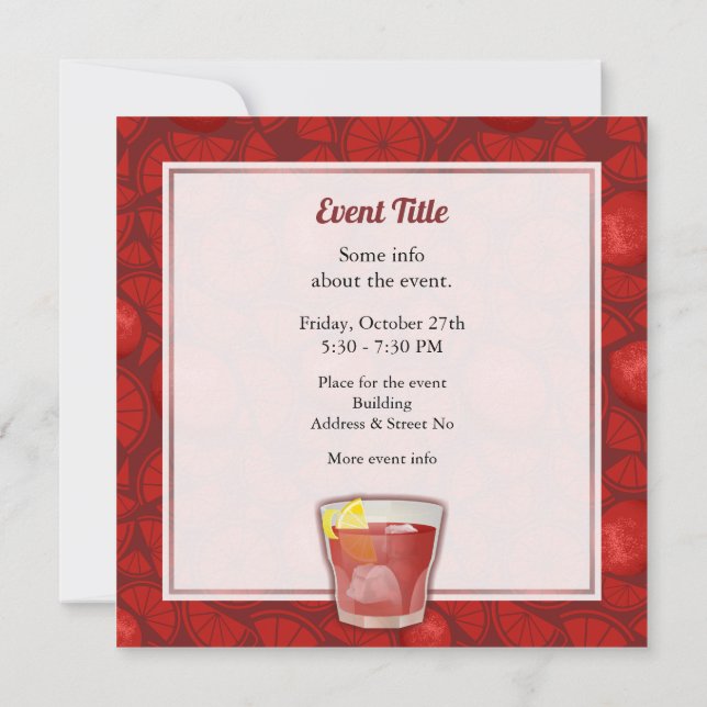 Invitation Cocktail Americano (Dos)