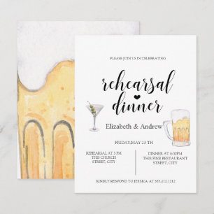 Invitation Cocktail, Bière Dîner de répétition