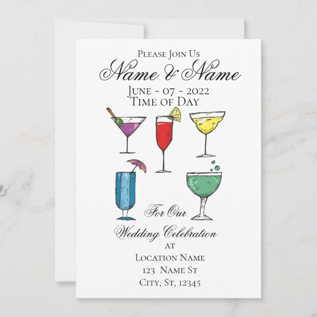 Invitation Cocktail Boisson Assortiment Thunder_Cove (Devant)