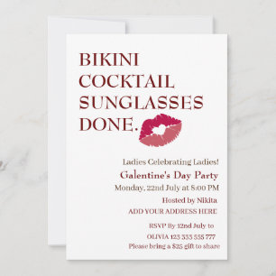 Invitation COCKTAIL DE BIKINI LUNETTES DE SOLEIL FAITES LA Sa