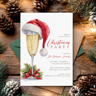 Invitation Cocktail de fête de Noël
