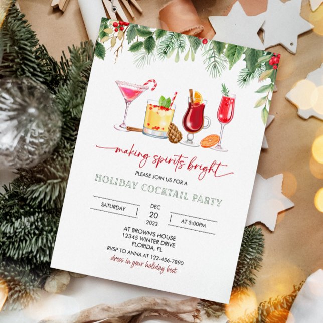 Invitation Cocktail de Noël (Créateur téléchargé)