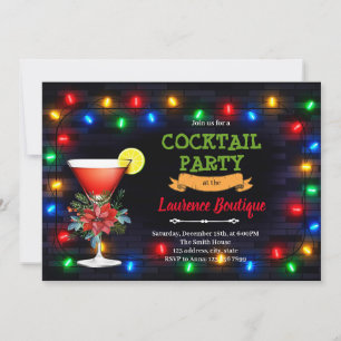 Invitation cocktail de Noël