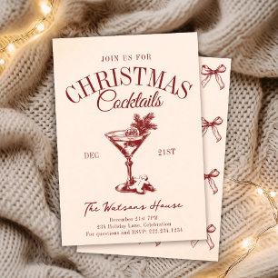 Invitation Cocktail de Noël Holiday Social Club