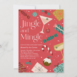 Invitation Cocktail de Noël Jingle Et Mingle
