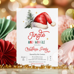 Invitation Cocktail de Noël Jingle Et Mingle