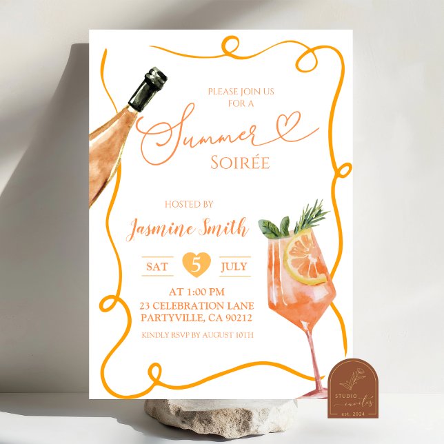 Invitation Cocktail de soirée d'été (Créateur téléchargé)