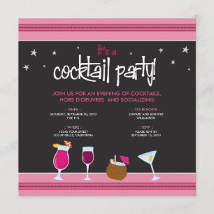 Invitation Cocktail fabuleusement joyeux (fuschia)