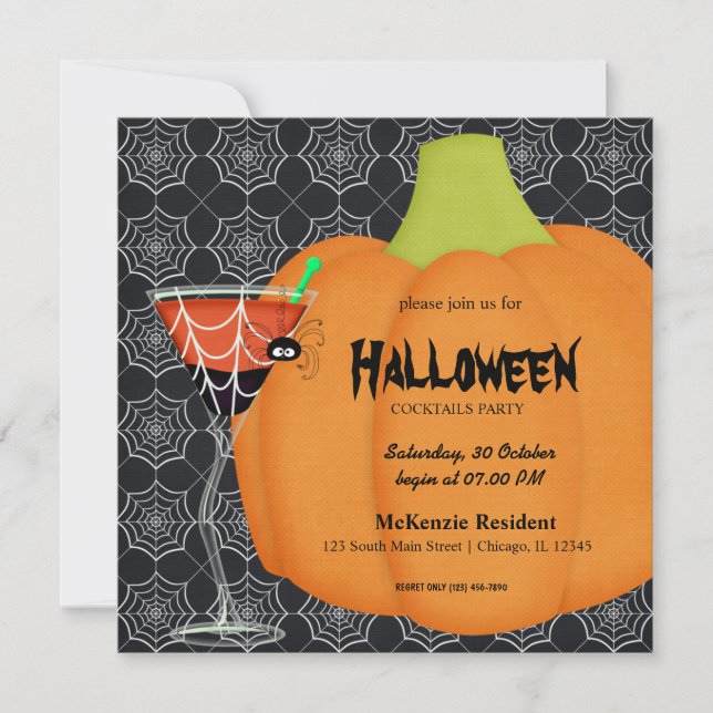 Invitation Cocktail Halloween (Devant)