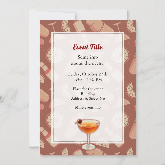 Invitation Cocktail Manhattan (Dos)