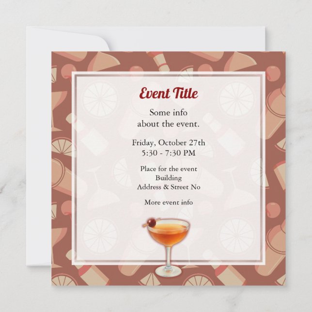 Invitation Cocktail Manhattan (Dos)