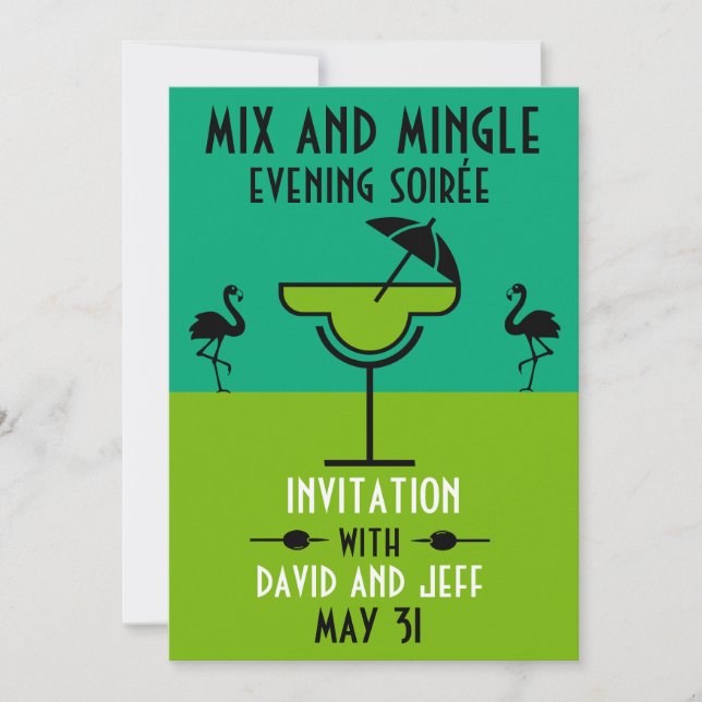 Invitation Cocktail Mix And Mingle (Devant)