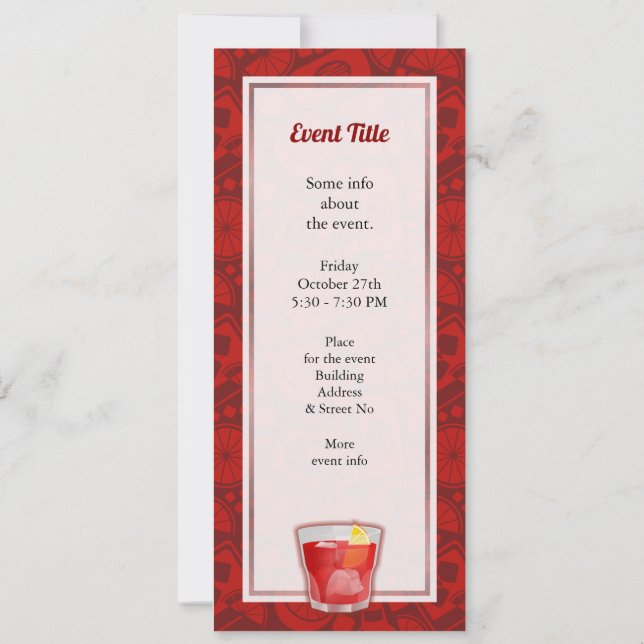 Invitation Cocktail Negroni (Dos)